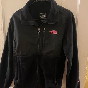 The North Face Black Utility Jacket with Pink Logo
